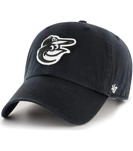 Amazon.com: 47 Brand MLB Black Black Primary Logo Clean Up